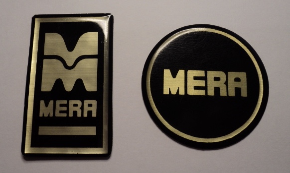 Mera Nose badges, wheel center caps and stickers